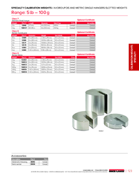 Thumbnail of document Data Sheet - Stainless Steel Slotted Calibration Weights ASTM Specialty